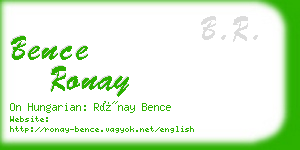 bence ronay business card